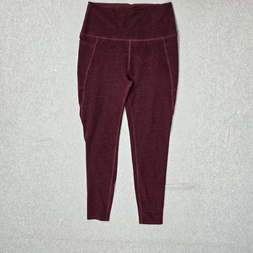 Beyond Yoga X Peloton Women Activewear Pants S Burgundy Yoga Legging 23"